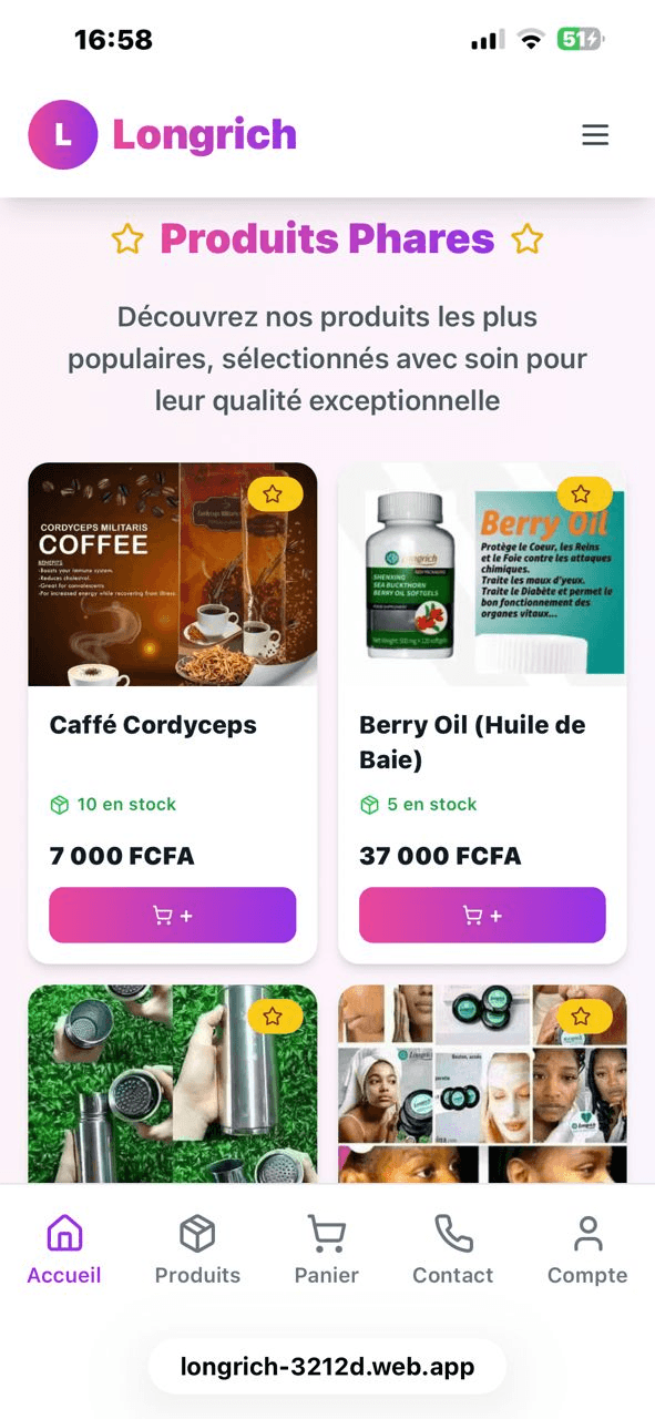 Longrich - Version Mobile